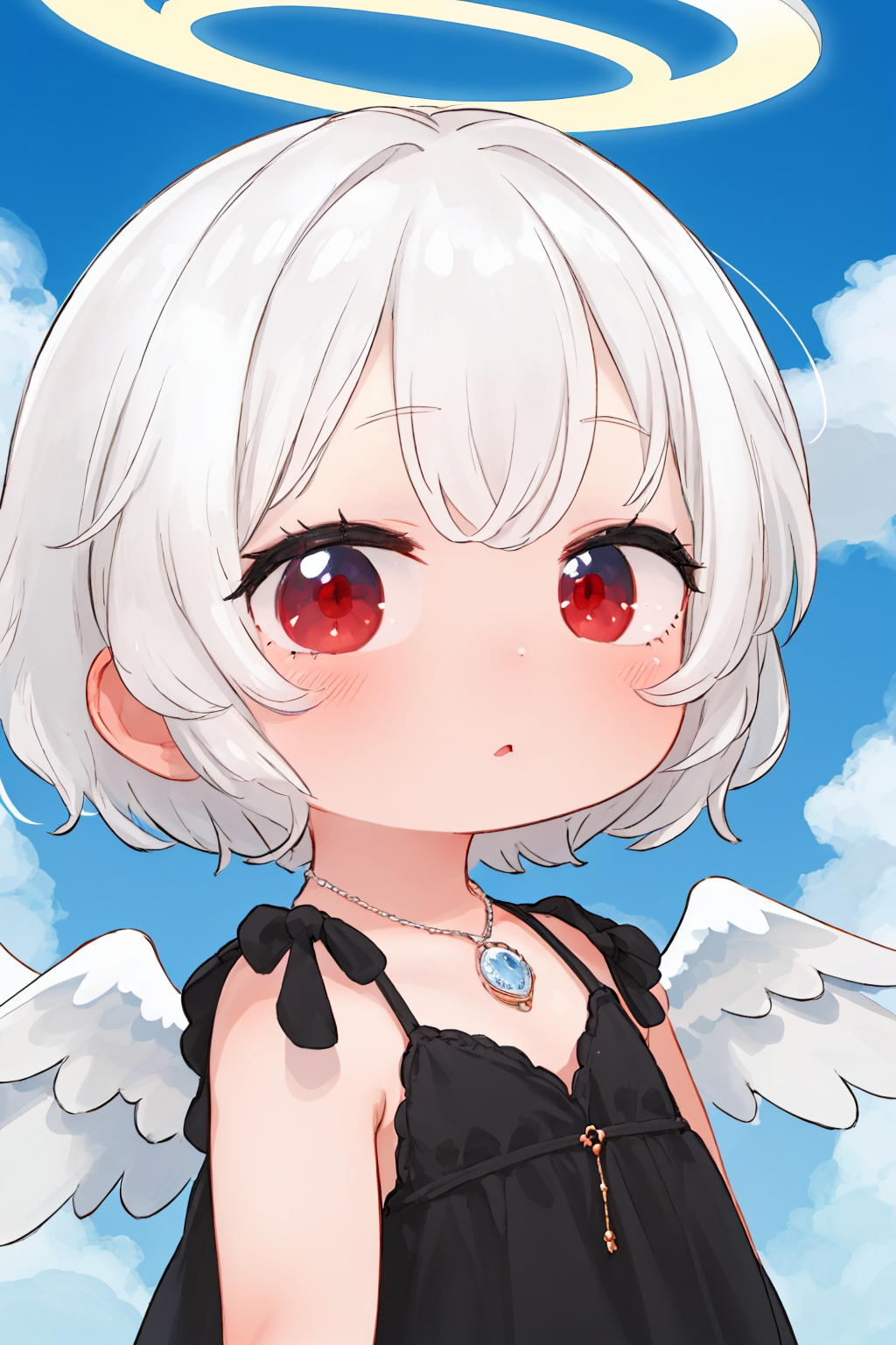 00000-20529811-1 girl, solo, close up of a cute girl, clear delicate face, black dress, short hair, upper body,white hair, red eyes, cloud, por.png